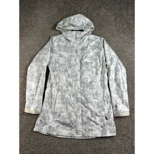 Columbia Jacket Womens Large White Gray Digital Camo Camouflage Omni Tech Ladies